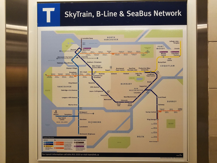 カナダの路線図